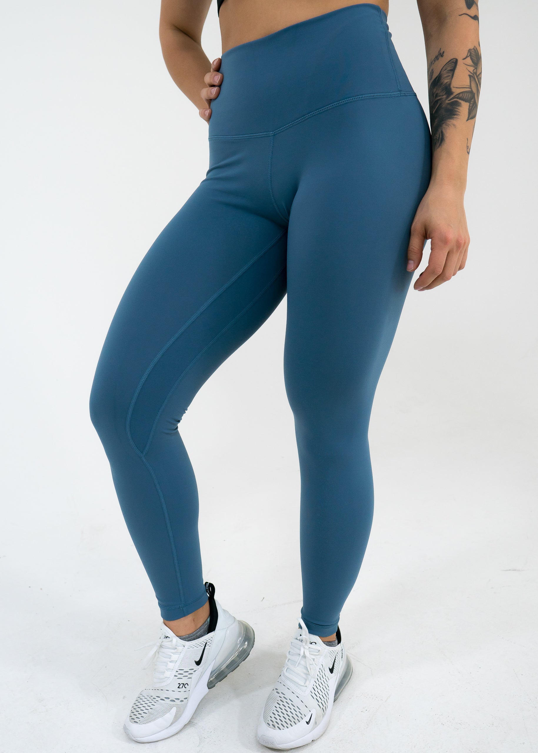 Nova Reflect Leggings (High-Rise) -Steel Blue - Equinox Movement