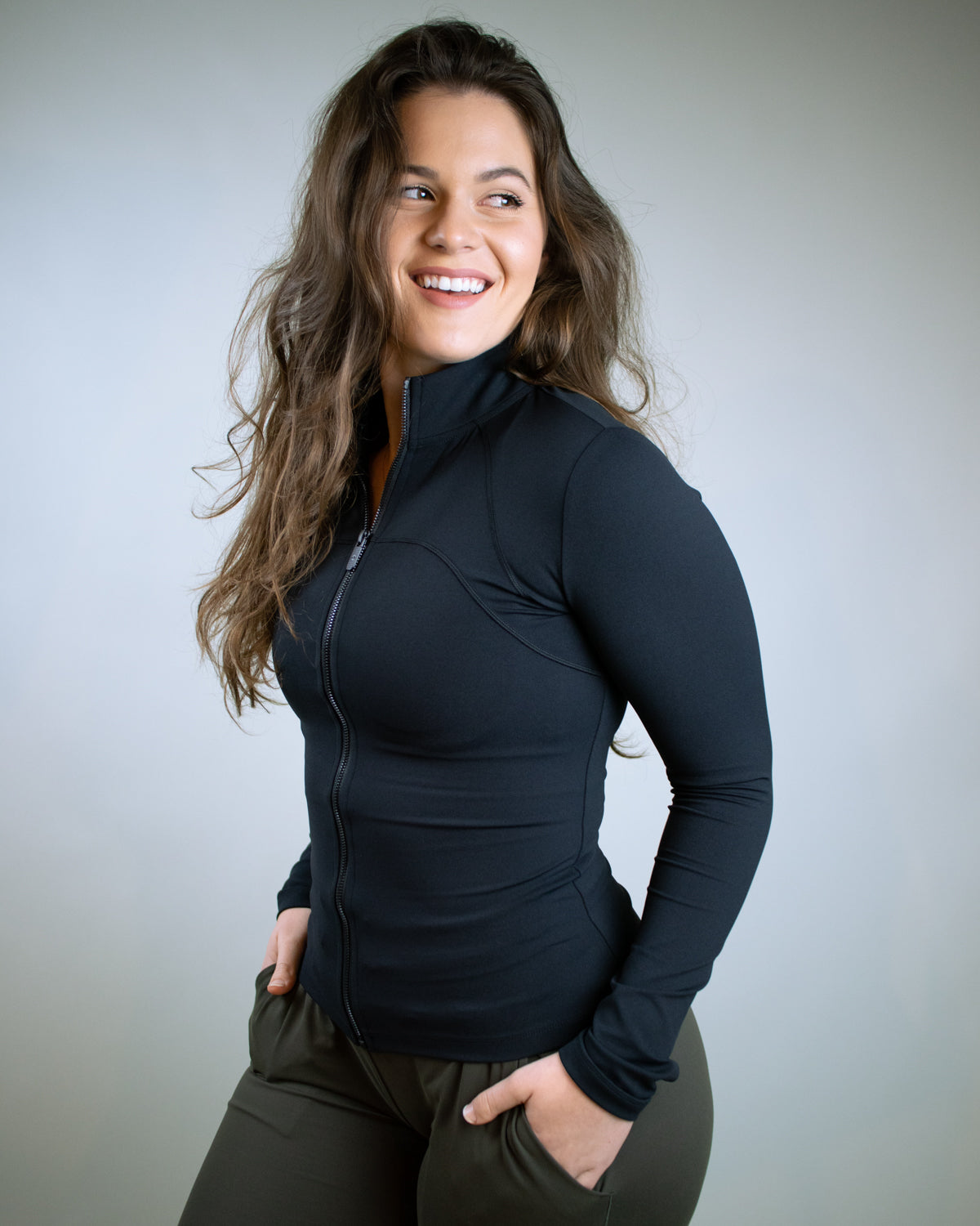 Gamma Zip Jacket- Black - Equinox Movement