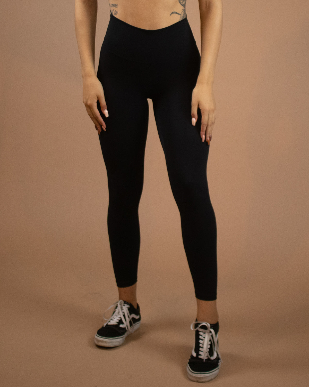 No Seam Leggings (High-Rise)- Black - Equinox Movement