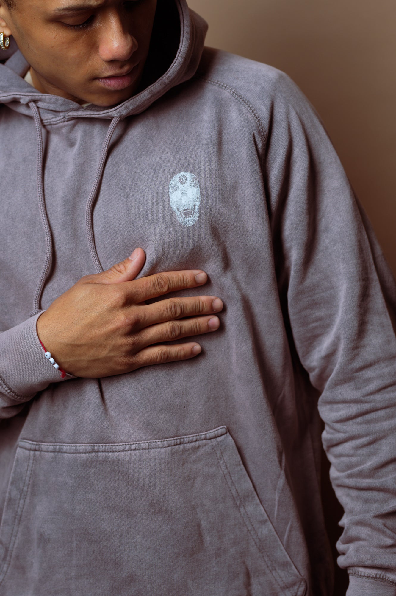 Diamond Skull Hoodie (Uni-Sex)- Vintage Ash - Equinox Movement